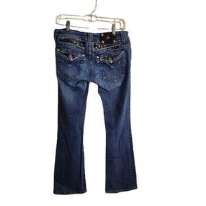 Miss Me JP6050B2V Sequin Embellished Detail Jeans Flap Pockets Size 29